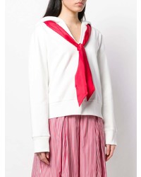 Женский белый худи от MM6 MAISON MARGIELA