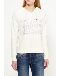 Женский белый худи от Tommy Hilfiger Denim