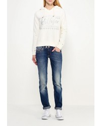 Женский белый худи от Tommy Hilfiger Denim