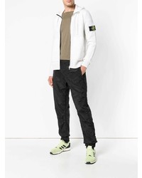 Мужской белый худи от Stone Island