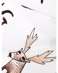 Мужской белый шарф с принтом от DSQUARED2