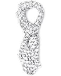 Женский белый шарф с принтом от Thomas Wylde