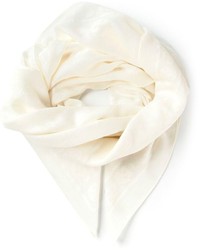 Мужской белый шарф от Alexander McQueen