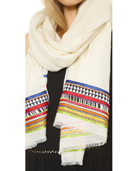 Женский белый шарф от Janavi