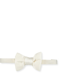Белый шелковый галстук-бабочка
