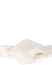 Мужской белый шелковый галстук-бабочка от Dolce & Gabbana