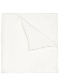 Белый шелковый нагрудный платок от Drakes