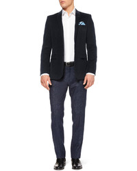 Белый шелковый нагрудный платок от Drakes