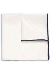 Белый шелковый нагрудный платок от Drakes