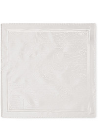 Белый шелковый нагрудный платок от Berluti