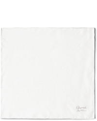 Белый шелковый нагрудный платок от Charvet