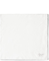 Белый шелковый нагрудный платок от Charvet