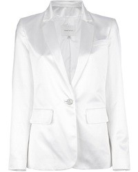 Женский белый шелковый пиджак от Balmain