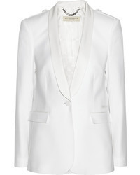 Женский белый шелковый пиджак от Burberry