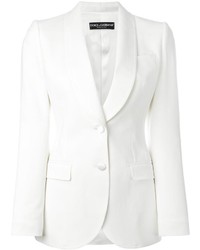 Женский белый шелковый пиджак от Dolce & Gabbana