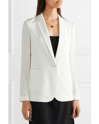 Женский белый шелковый пиджак от Theory