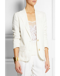 Женский белый шелковый пиджак от Lanvin