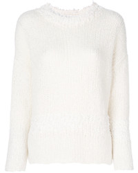 Женский белый шелковый свитер от Lamberto Losani