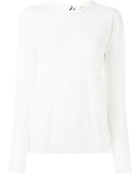 Женский белый шелковый свитер от No.21