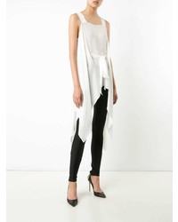 Белый шелковый топ без рукавов от Thomas Wylde