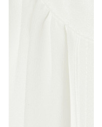 Белый шелковый топ без рукавов от Derek Lam