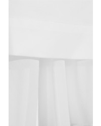 Белый шелковый топ без рукавов от DKNY