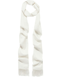 Женский белый шелковый шарф от Haider Ackermann