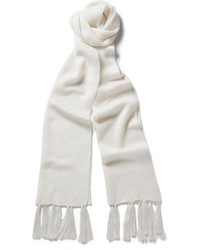Мужской белый шелковый шарф от Kilgour
