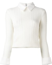 Женский белый шерстяной вязаный свитер от Alice + Olivia