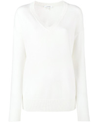 Женский белый шерстяной вязаный свитер от Frame