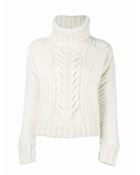 Женский белый шерстяной вязаный свитер от Tommy Hilfiger