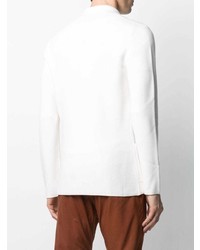 Мужской белый шерстяной двубортный пиджак от Malo