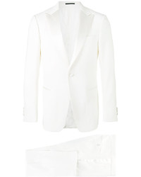 Белый шерстяной костюм от Z Zegna