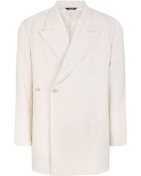 Мужской белый шерстяной пиджак от Dolce & Gabbana