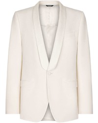 Мужской белый шерстяной пиджак от Dolce & Gabbana