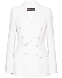 Женский белый шерстяной пиджак от Dolce & Gabbana