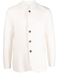 Мужской белый шерстяной пиджак от Eleventy