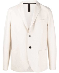 Мужской белый шерстяной пиджак от Harris Wharf London