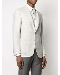 Мужской белый шерстяной пиджак от Canali