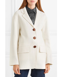 Женский белый шерстяной пиджак от Rejina Pyo