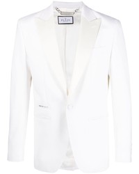 Мужской белый шерстяной пиджак от Philipp Plein