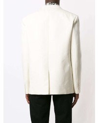 Мужской белый шерстяной пиджак от Saint Laurent