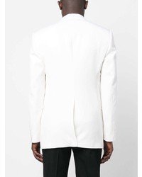 Мужской белый шерстяной пиджак от Alexander McQueen