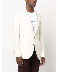 Мужской белый шерстяной пиджак от Brunello Cucinelli