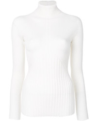 Женский белый шерстяной свитер от D-Exterior