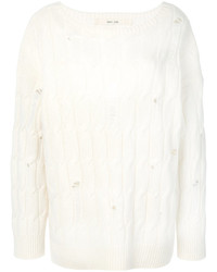 Женский белый шерстяной свитер от Damir Doma