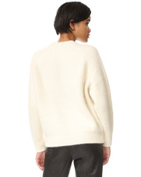 Женский белый шерстяной свитер от Demy Lee