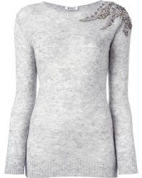 Женский белый шерстяной свитер от Dondup