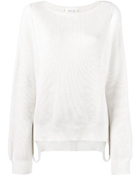 Женский белый шерстяной свитер от Helmut Lang