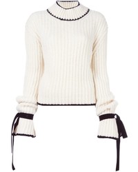 Женский белый шерстяной свитер от J.W.Anderson